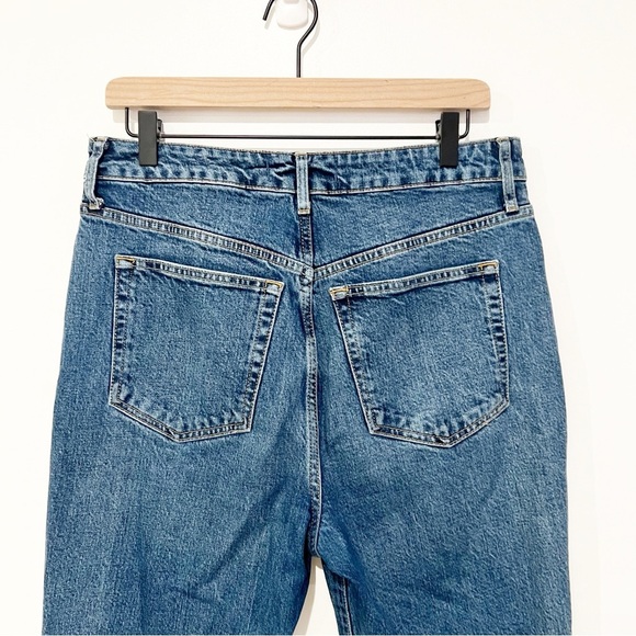 Free People Stella Kick Flare Cropped Raw Hem High Rise Button Fly Jeans Size 30 - Picture 7 of 11